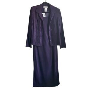 VTG Jessica Howard Med 2 Piece Set Purple Maxi Dress Jacket Goth Whimsical Y2K
